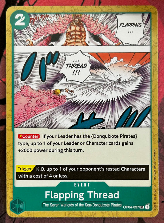 OP04-037 FLAPPING THREAD One Piece Event Card (Green) English