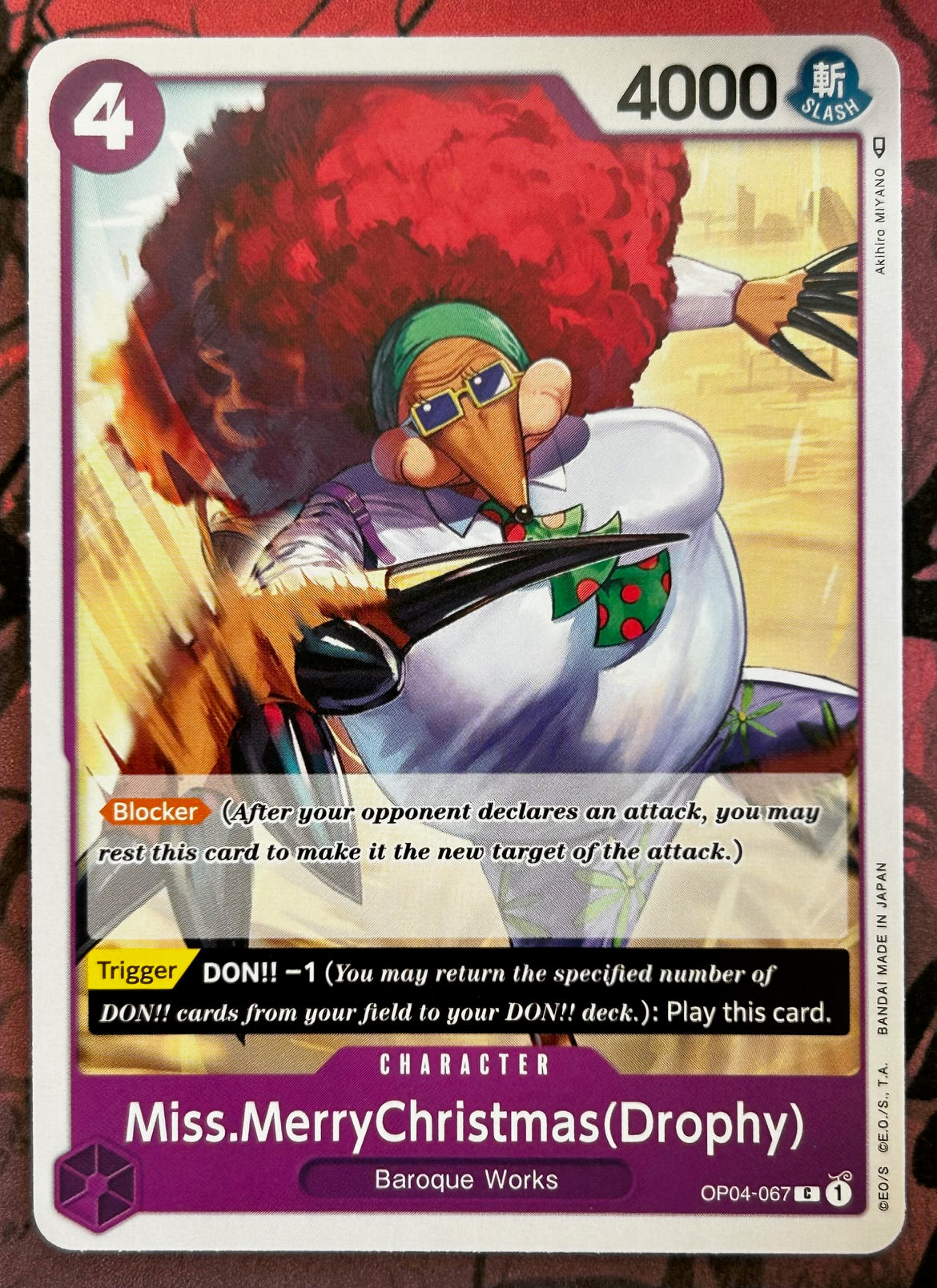 OP04-067 MISS.MERRYCHRISTMAS (DROPHY) One Piece Character Card (Purple) English