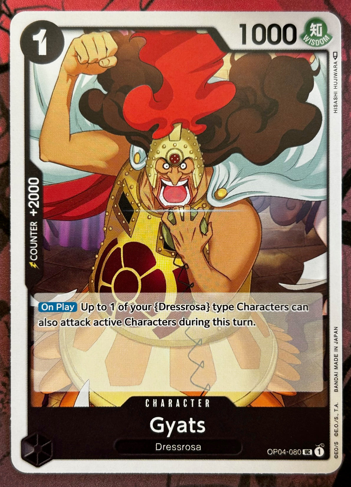 OP04-080 GYATS One Piece Character Card (Black) English