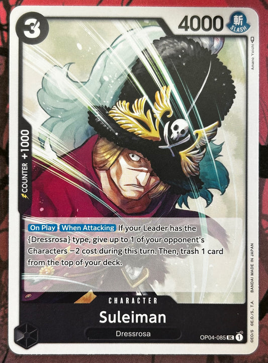 OP04-085 SULEIMAN One Piece Character Card (Black) English