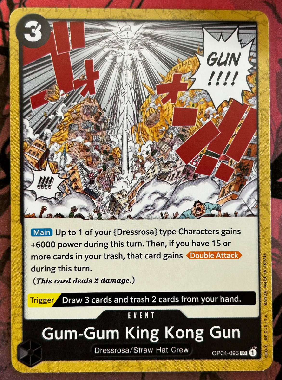 OP04-093 GUM-GUM KING KONG GUN One Piece Event Card (Black) English