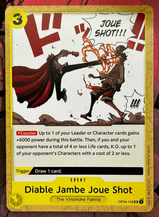 OP04-116 DIABLE JAMBE JOUE SHOT One Piece Event Card (Yellow) English