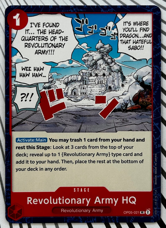 OP05-021 REVOLUTIONARY ARMY HQ One Piece Stage Card (Red) English