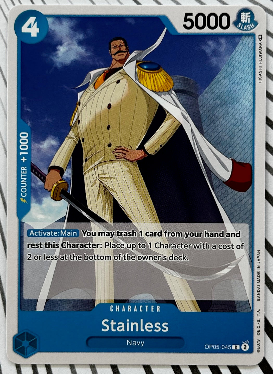 OP05-045 STAINLESS One Piece Character Card (Blue) English