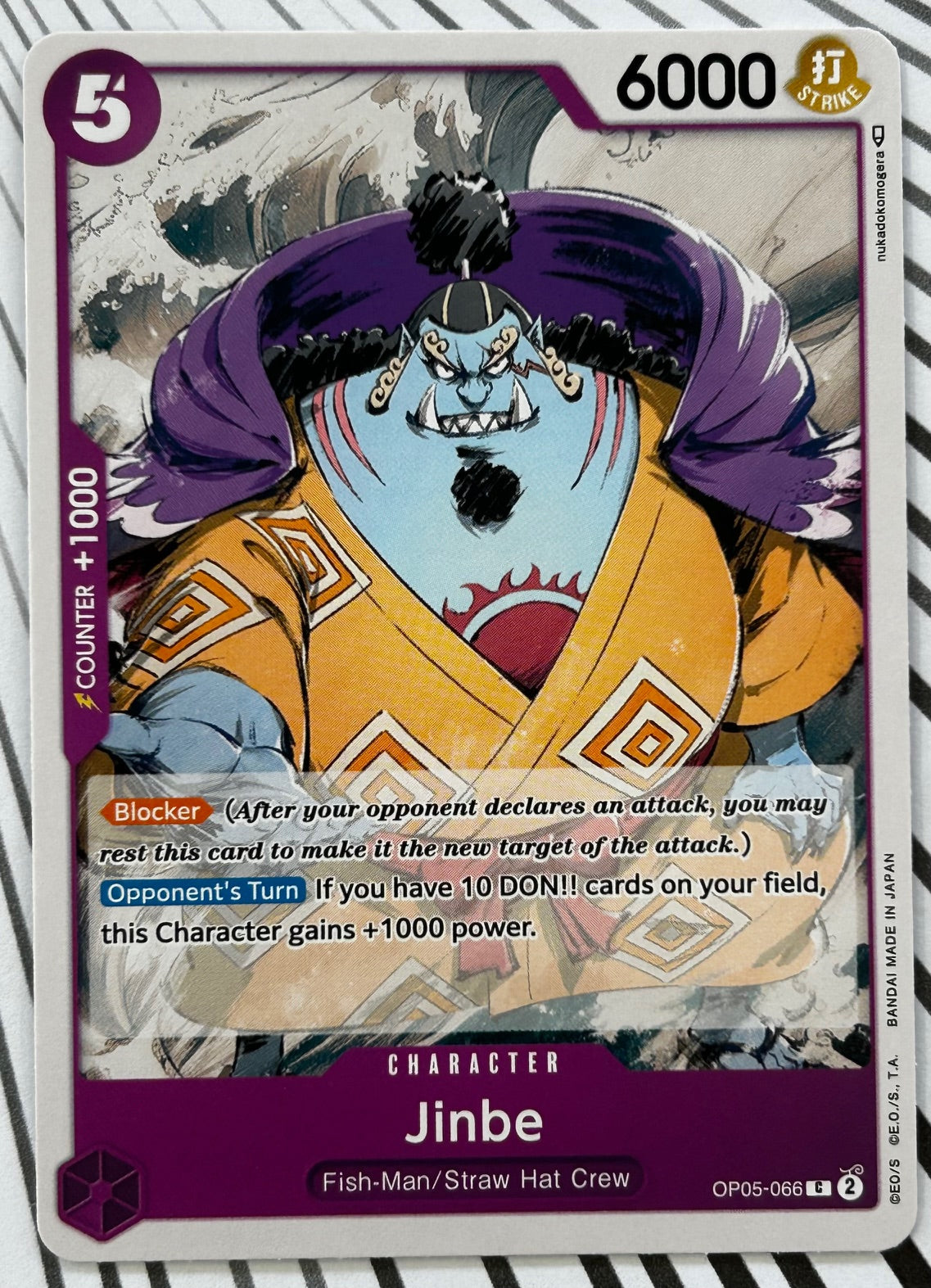 OP05-066 JINBE One Piece Character Card (Purple) English