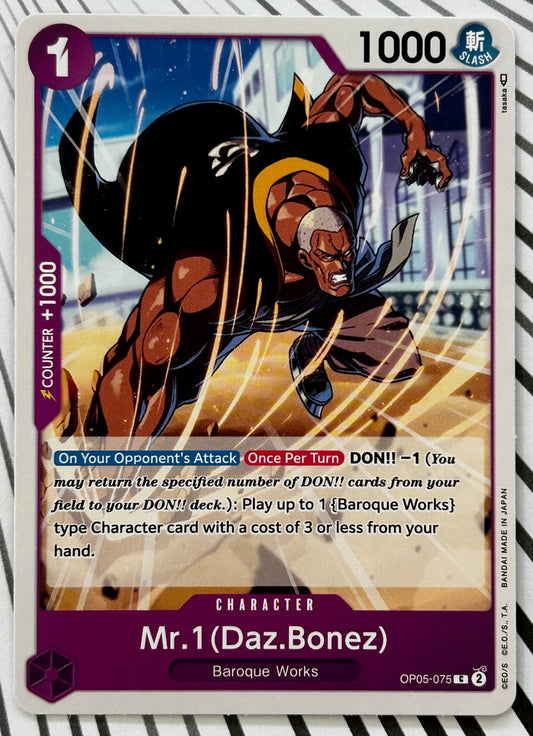 OP05-075 MR.1 (DAZ.BONEZ) One Piece Character Card (Purple) English