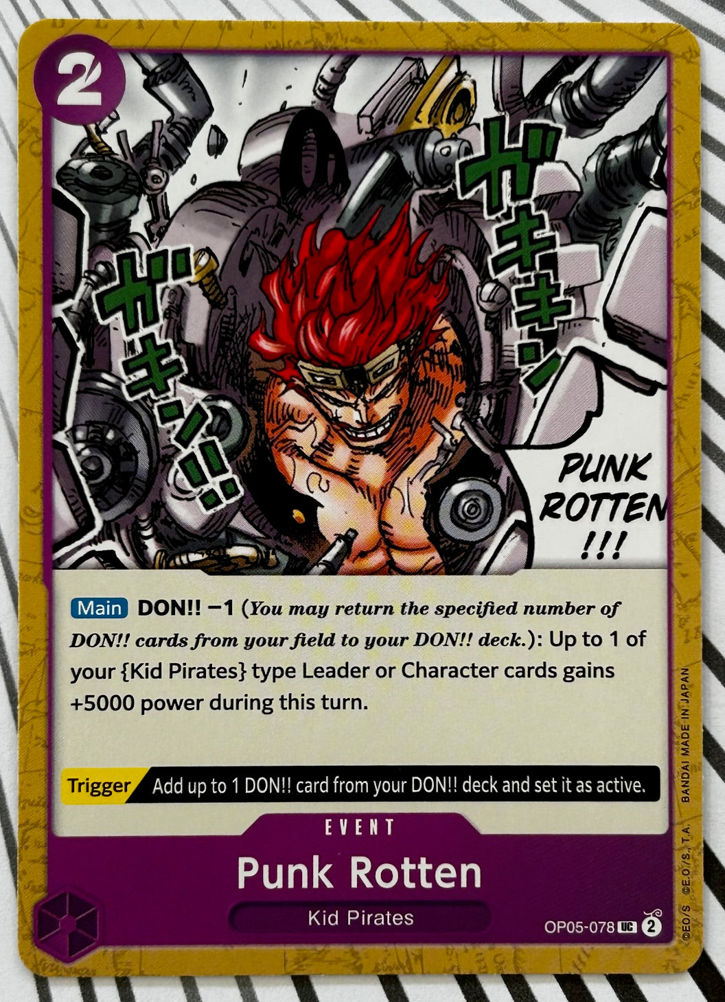 OP05-078 PUNK ROTTEN One Piece Event Card (Purple) English – JaqJnr