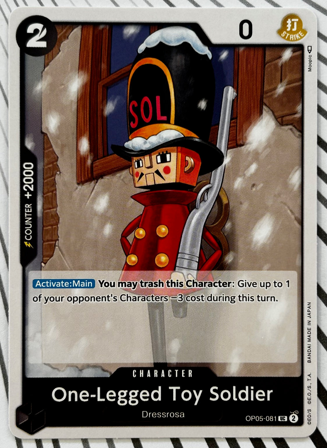 OP05-081 ONE-LEGGED TOY SOLDIER One Piece Character Card (Black) English