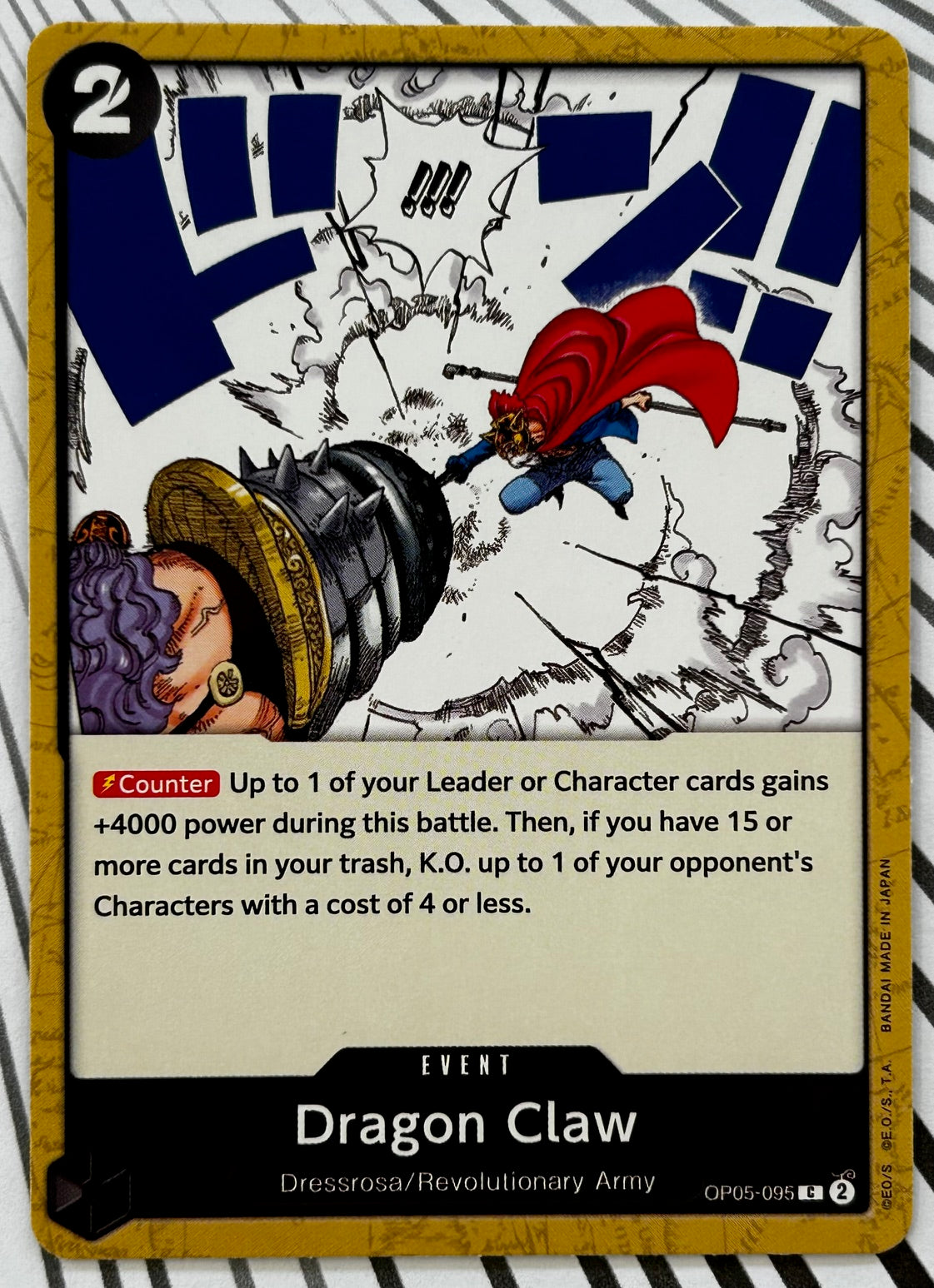OP05-095 DRAGON-CLAW One Piece Event Card (Black) English – JaqJnr