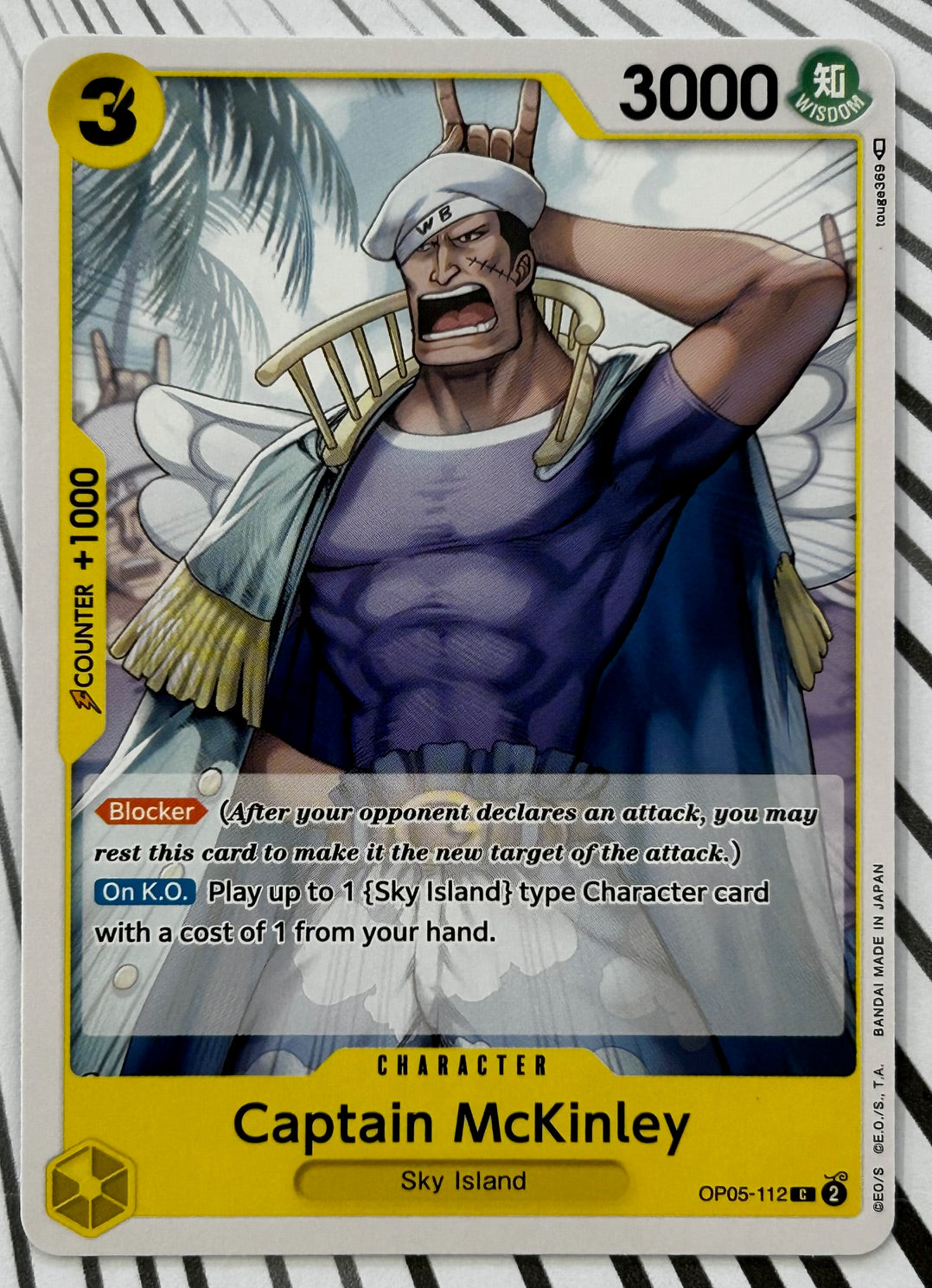 OP05-112 CAPTAIN MCKINLEY One Piece Character Card (Yellow) English