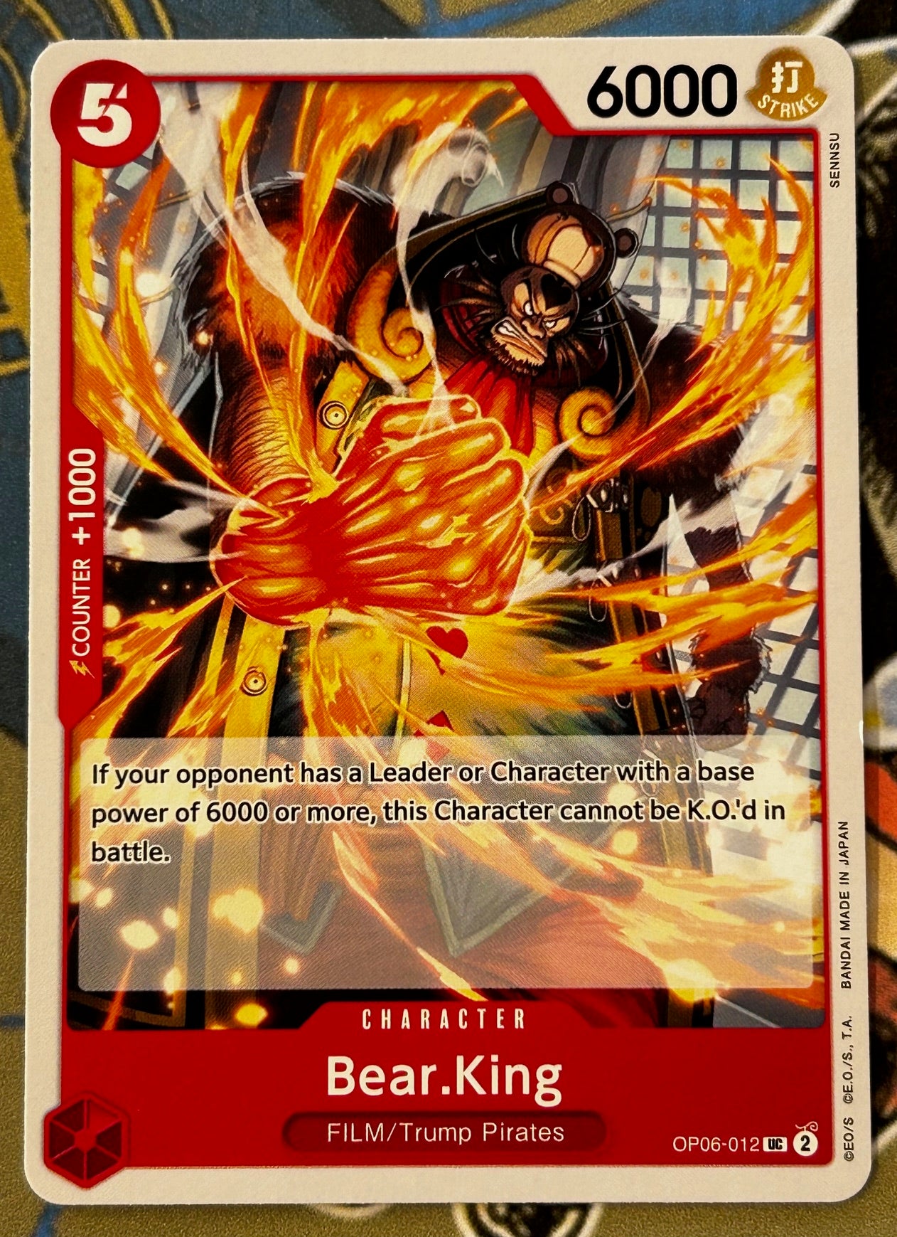 OP06-012 BEAR.KING One Piece Character Card (Red) English – JaqJnr