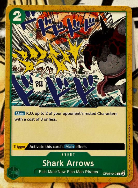 OP06-040 SHARK ARROWS One Piece Event Card (Green) English