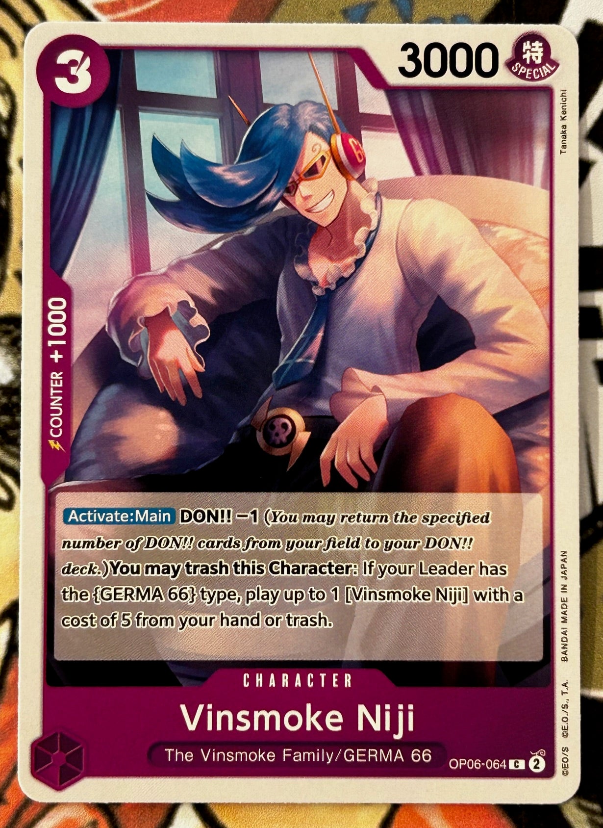 OP06-064 VINSMOKE NIJI One Piece Character Card (Purple) English