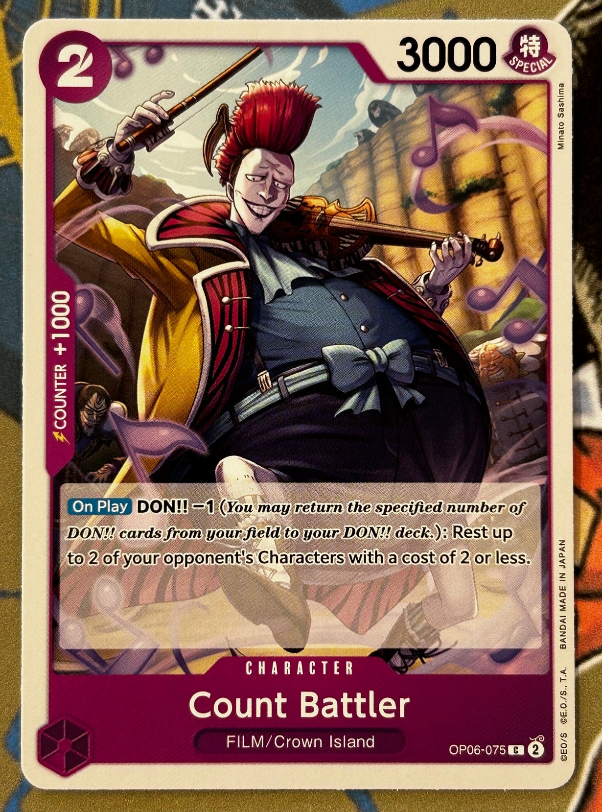 OP06-075 COUNT BATTLER One Piece Character Card (Purple) English