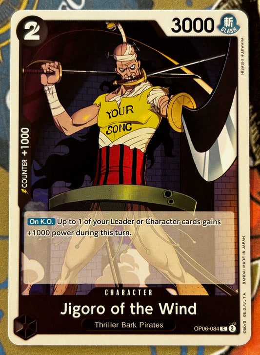 OP06-084 JIGORO OF THE WIND One Piece Character Card (Black) English