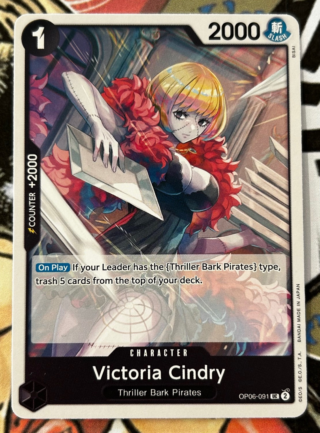 OP06-091 VICTORIA CINDRY One Piece Character Card (Black) English