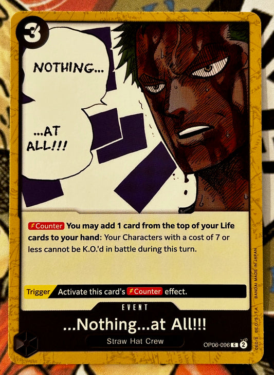 OP06-096 …NOTHING…AT ALL!!! One Piece Event Card (Black) English