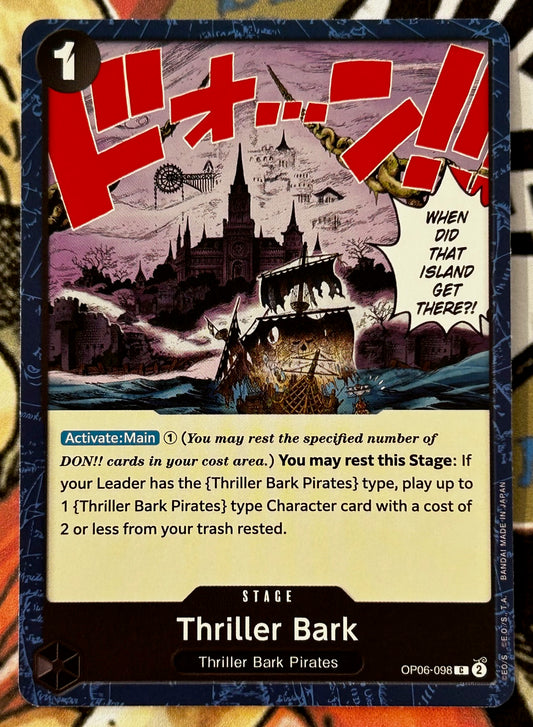OP06-098 THRILLER BARK One Piece Stage Card (Black) English