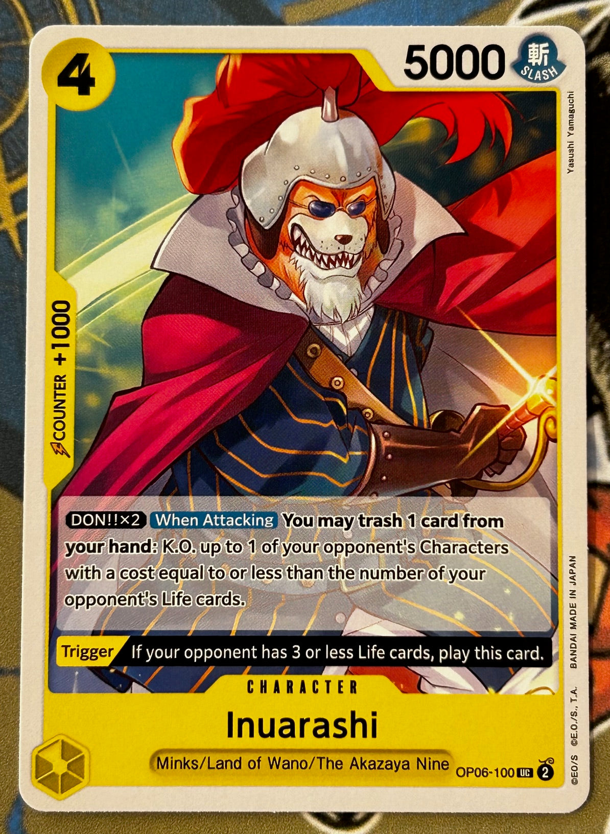 OP06-100 INUARASHI One Piece Character Card (Yellow) English