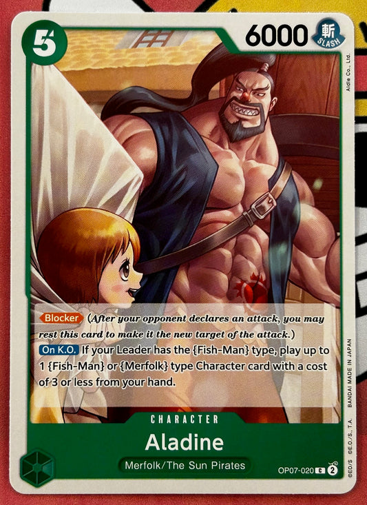 OP07-020 ALADINE One Piece Charcter Card (Green) English