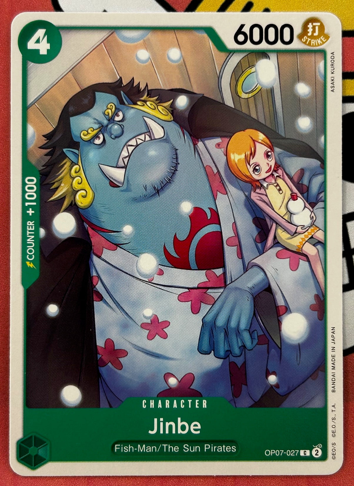 OP07-027 JINBE One Piece Charcter Card (Green) English