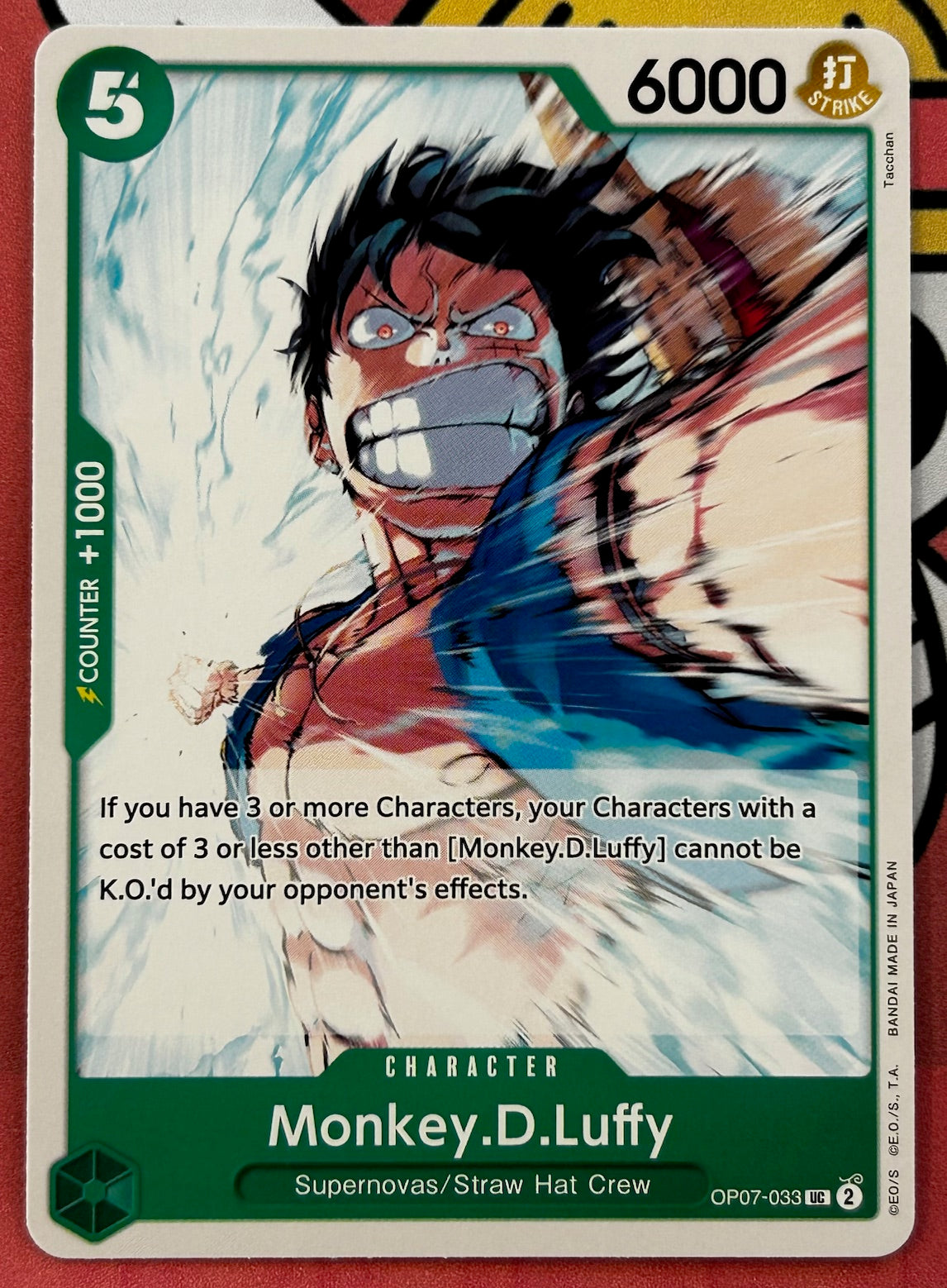 OP07-033 MONKEY.D.LUFFY One Piece Charcter Card (Green) English