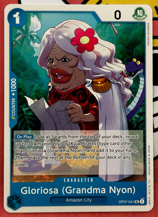 OP07-041 GLORIOSA (GRANDMA NYON) One Piece Character Card (Blue) English