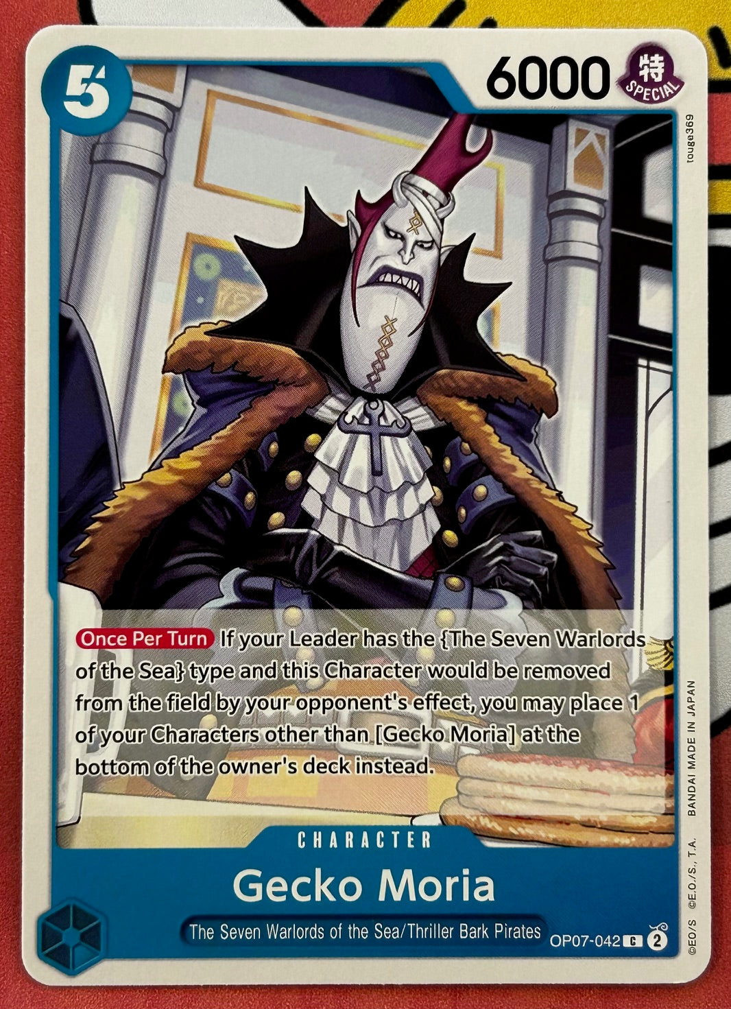 OP07-042 GECKO MORIA One Piece Character Card (Blue) English