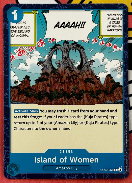 OP07-058 ISLAND OF WOMEN One Piece Stage Card (Blue) English