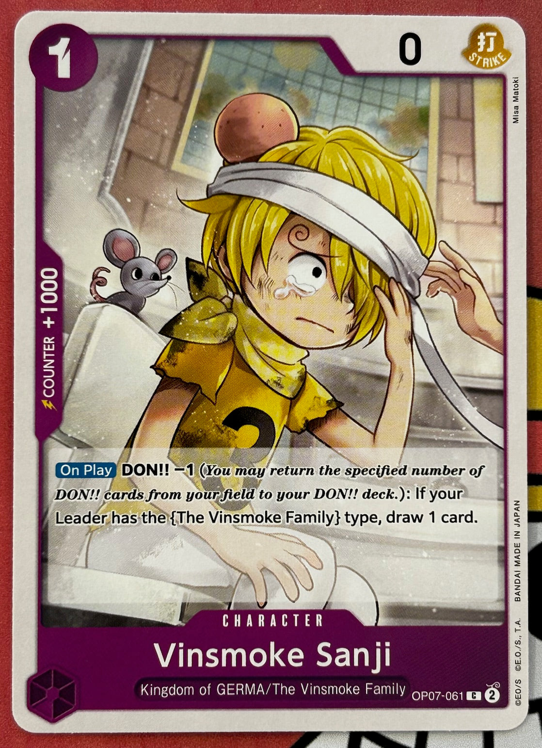 OP07-061 VINSMOKE SANJI One Piece Character Card (Purple) English