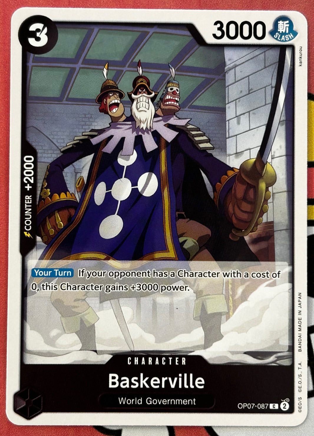 OP07-087 BASKERVILLE One Piece Character Card (Black) English