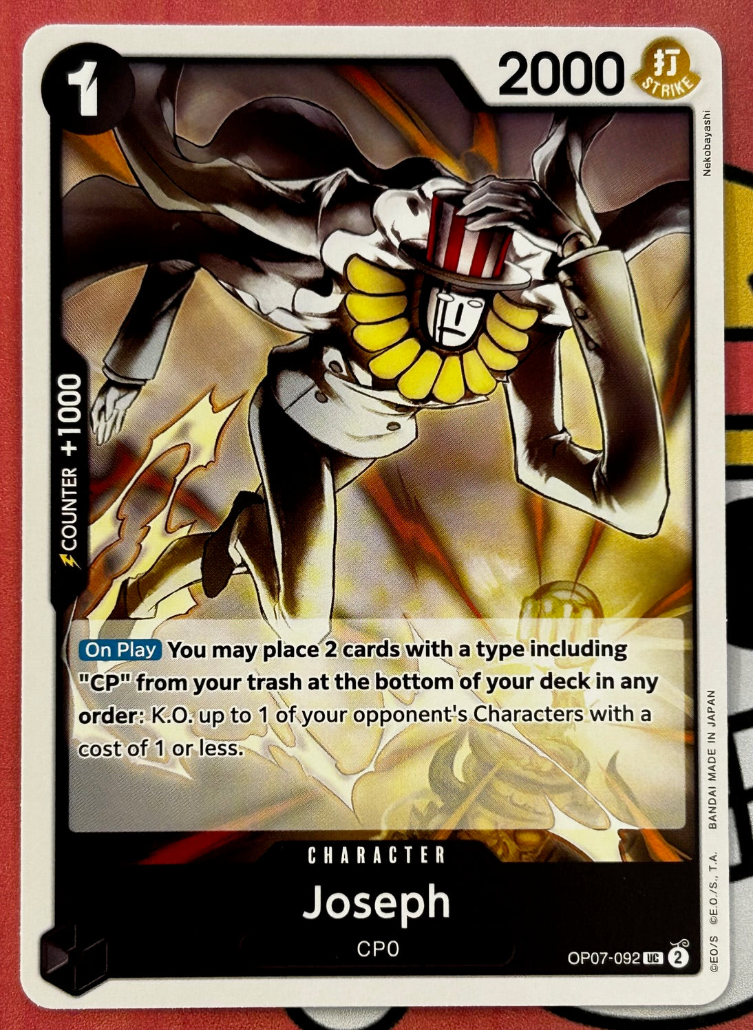 OP07-092 JOSEPH One Piece Character Card (Black) English