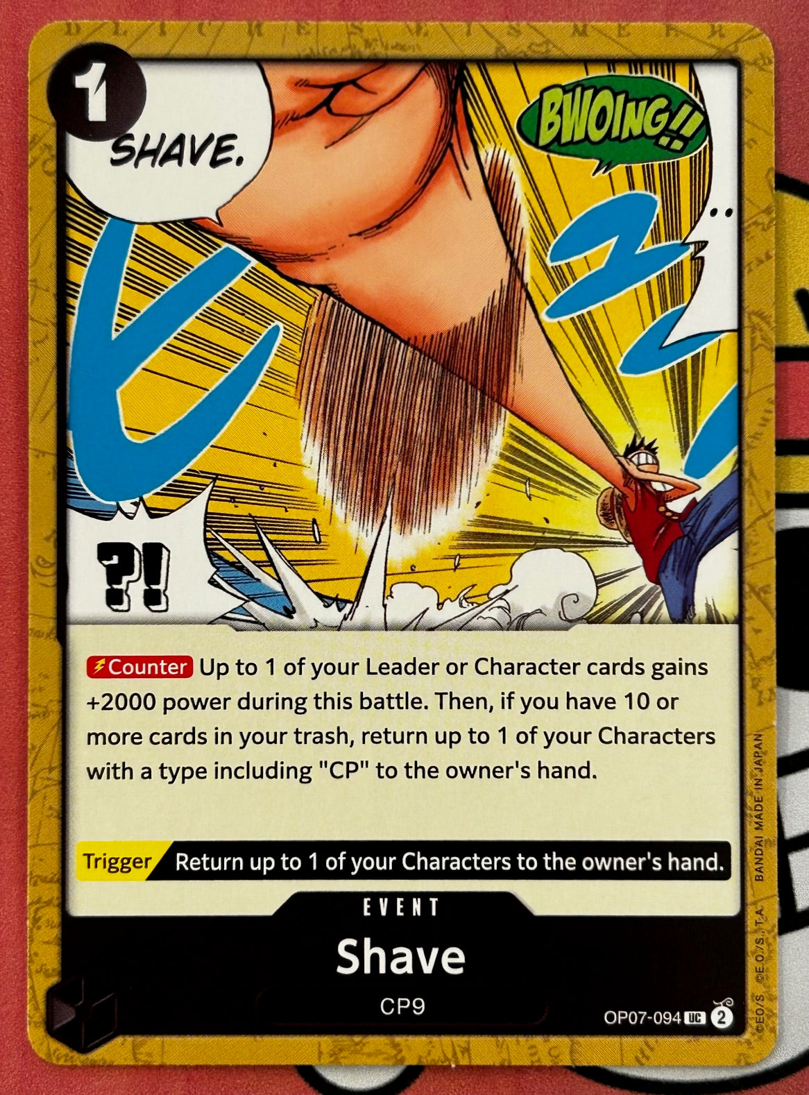 OP07-094 SHAVE One Piece Event Card (Black) English