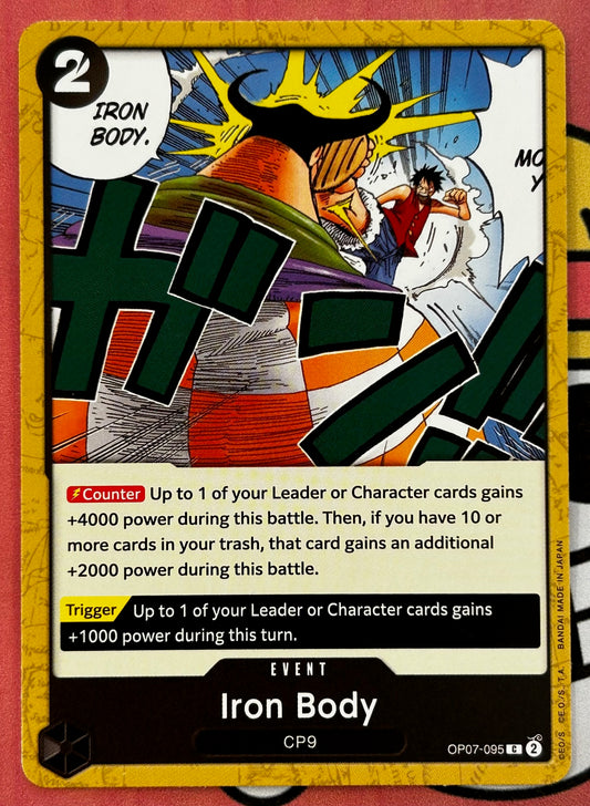 OP07-095 IRON BODY One Piece Event Card (Black) English