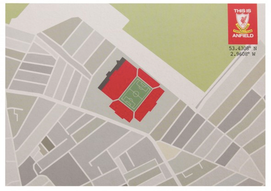 Official LIVERPOOL FC Anfield L4 A5 Postcard (LFC Store Exclusive)