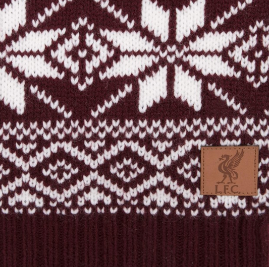 Official LIVERPOOL FC Boys Fairisle Football Supporter Scarf (LFC Store Exclusive)