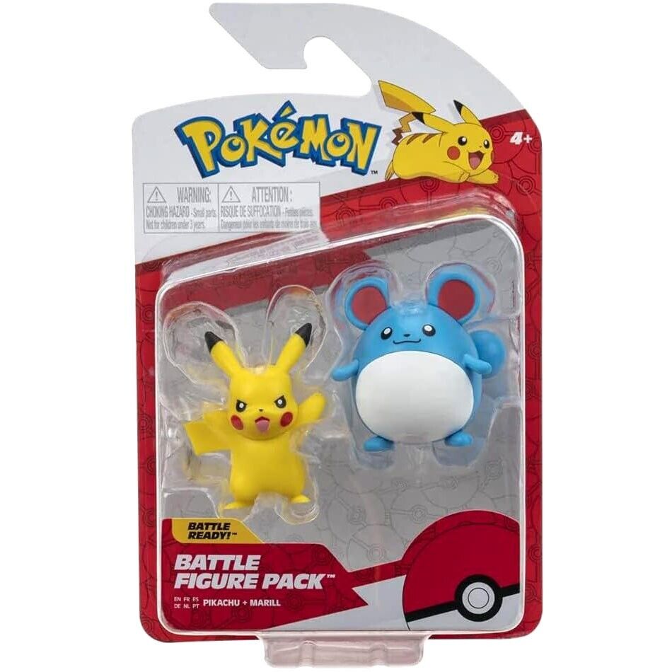 Official Pokemon Battle Figure Pack - PIKACHU & MARILL