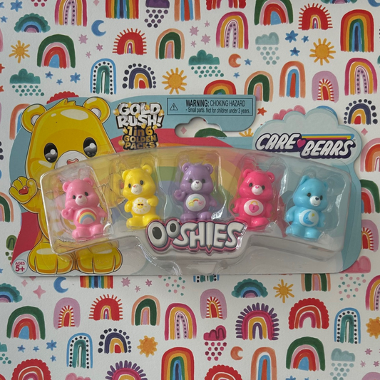 Ooshies Gold Rush CARE BEARS 5-pack (2025 Release)
