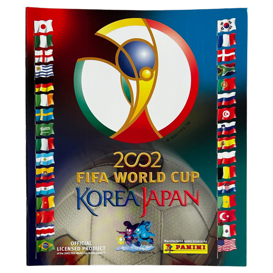 Panini 2002 FIFA World Cup Korea Japan Sticker Collection - EMPTY STICKER ALBUM with 6 Stickers