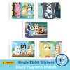 Panini 2025 Bluey Play With Friends Sticker Collection - SINGLE $1 STICKERS (#1 - #178 & X1 - X14)
