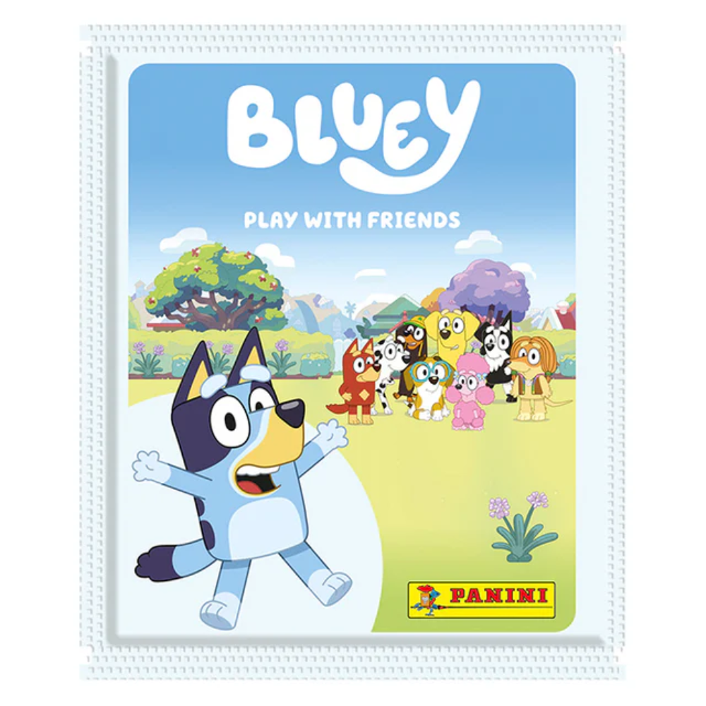 Panini 2025 Bluey Play With Friends Sticker Collection - Sticker Packet (inc 5 Stickers)