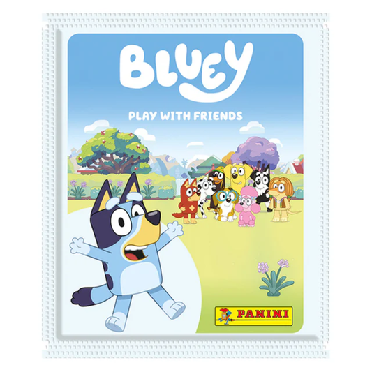 Panini 2025 Bluey Play With Friends Sticker Collection - Sticker Packet (inc 5 Stickers)