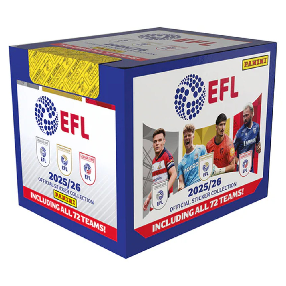 PRE-SALE: Panini EFL 2025-26 Sticker Collection - Box of 36 Sticker Packets (Shipping for Xmas)
