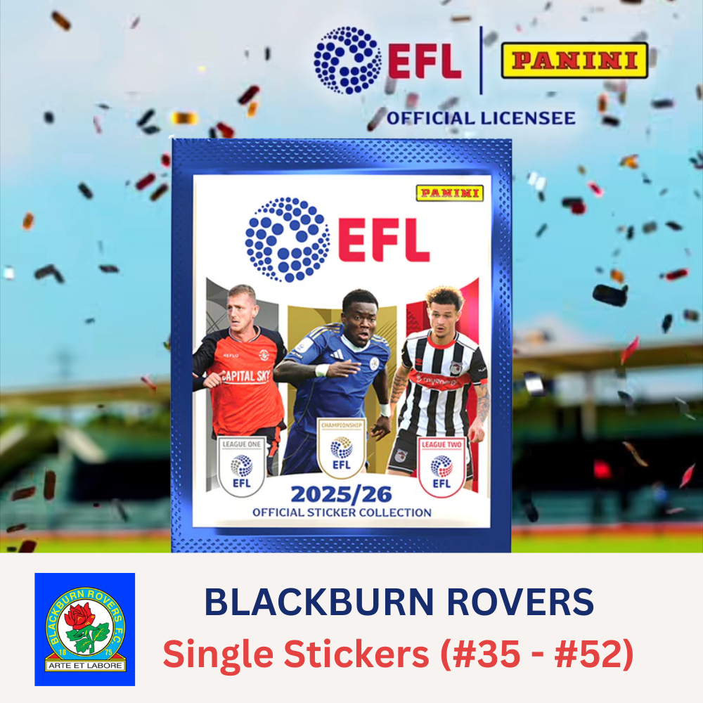 Panini EFL 2025-26 Sticker Collection - Single BLACKBURN ROVERS Stickers (#35 - #52)