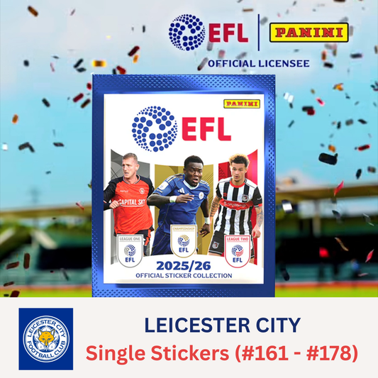 Panini EFL 2025-26 Sticker Collection - Single LEICESTER CITY Stickers (#161 - #178)