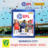 Panini EFL 2025-26 Sticker Collection - Single NORWICH CITY Stickers (#215 - #232)