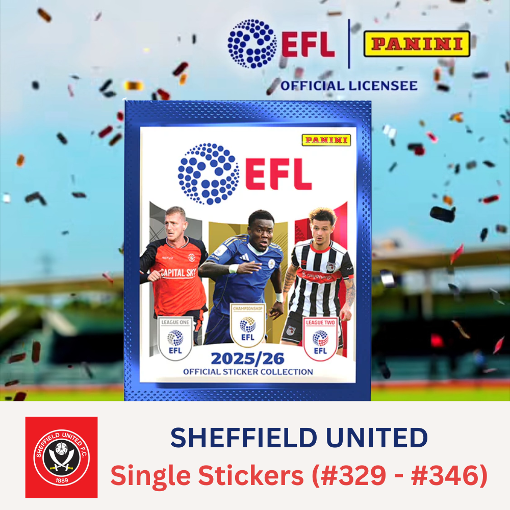 Panini EFL 2025-26 Sticker Collection - Single SHEFFIELD UNITED Stickers (#329 - #346)