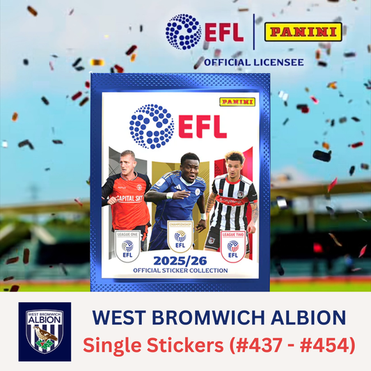 Panini EFL 2025-26 Sticker Collection - Single WEST BROMWICH ALBION Stickers (#437 - #454)