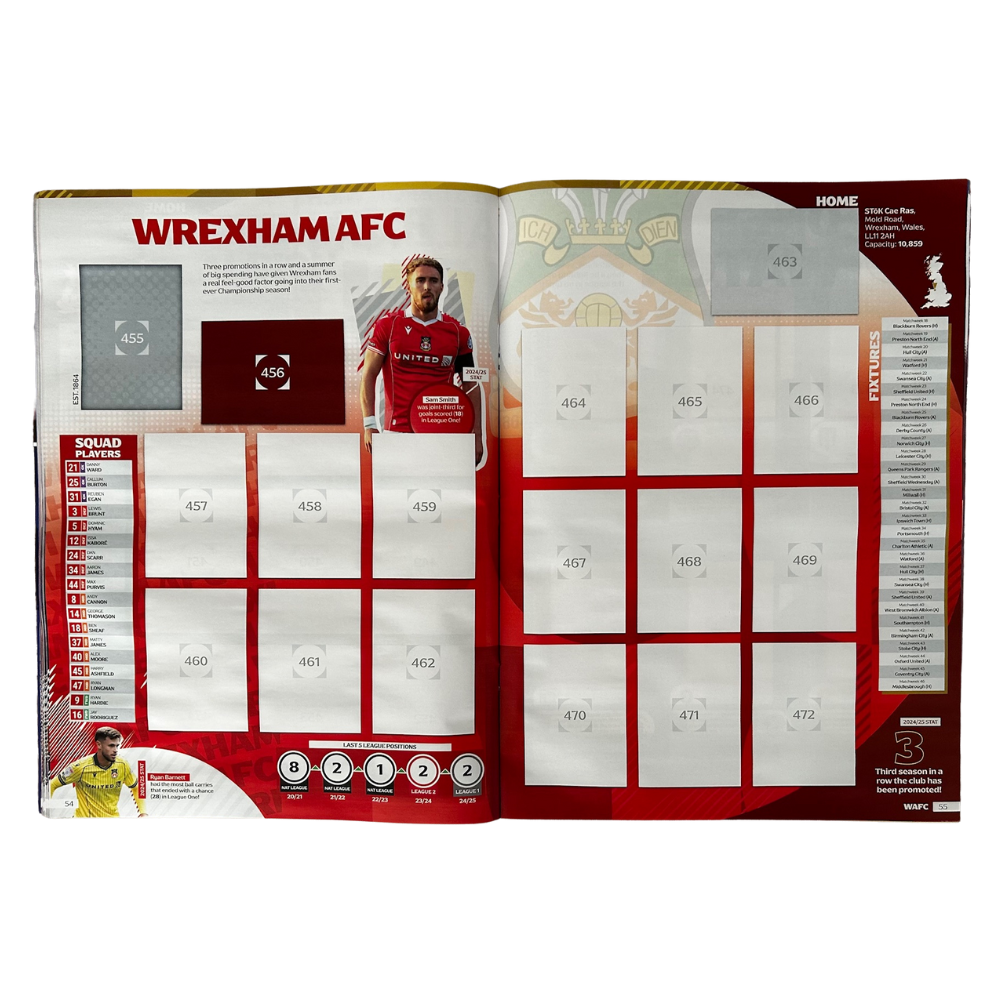 Panini EFL 2025-26 Sticker Collection - Sticker Album including Sticker Sheet