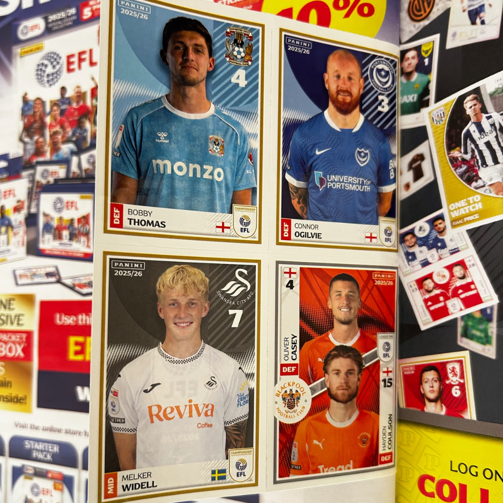 Panini EFL 2025-26 Sticker Collection - Sticker Album including Sticker Sheet